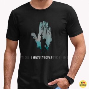 Bigfoot I Hate People Middle Finger Forest Silhouette Funny Introvert Shirt