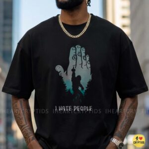Bigfoot I Hate People Middle Finger Forest Silhouette Funny Introvert Shirt