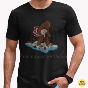 Bigfoot Kidnapping Santa Claus Christmas Lights Gifts Funny Holiday T-Shirt 6 Bigfoot Kidnapping Santa Claus Christmas Lights Gifts Funny Shirt