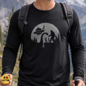 Bigfoot Loch Ness Monster Alien UFO Full Moon Forest Cryptid Squad Shirt