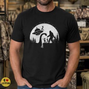 Bigfoot Loch Ness Monster Alien UFO Full Moon Forest Cryptid Squad Shirt