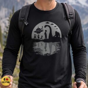 Bigfoot Loch Ness Monster Alien UFO Full Moon Reflection Cryptid Squad Shirt