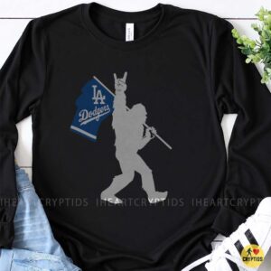 Bigfoot Los Angeles Dodgers Shirt Funny Sasquatch Dodgers Baseball Tee 7 Bigfoot Los Angeles Dodgers Shirt