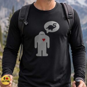 Bigfoot Loves Loch Ness Monster Secret Crush Funny Cryptid Valentine T-Shirt 6 Bigfoot Loves Loch Ness Monster Secret Crush Funny Shirt