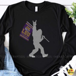 Bigfoot LSU Tigers Flag Shirt Funny Purple Gold Fan Gift 6 Bigfoot LSU Tigers Flag Shirt