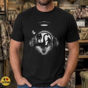 Bigfoot Mothman Loch Ness Monster Alien Werewolf UFO Portal Night Cryptid Shirt
