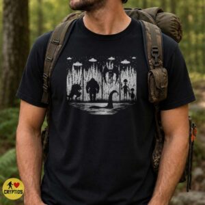 Bigfoot Mothman Loch Ness Monster Werewolf Alien Cryptid Squad Night Shirt