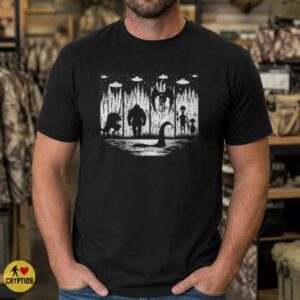 Bigfoot Mothman Loch Ness Monster Werewolf Alien UFO Cryptid Squad Shirt