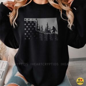 Bigfoot Oklahoma Forest Sasquatch State Flag Cryptid Shirt