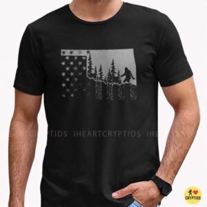 Bigfoot Oklahoma Forest Sasquatch State Flag Cryptid Shirt