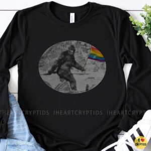 Bigfoot Patterson Film Rainbow Pride Flag LGBT Funny Shirt