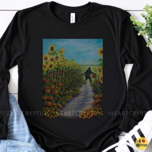 Bigfoot Picking Tomatoes Sunflower Garden Farm Funny Sasquatch Nature T-Shirt 8 Bigfoot Picking Tomatoes Sunflower Garden Farm Funny Shirt