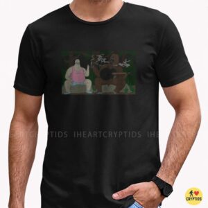 Bigfoot Playing Guitar Smoking With Redneck Buddy Funny Shirt