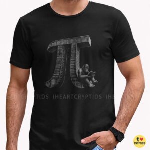 Bigfoot Reading Book Pi Symbol Funny Cryptid Math Nerd Science Lover Shirt