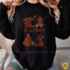 Bigfoot Retro Cartoon Four Poses Funny Shirt