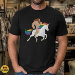 Bigfoot Riding Rainbow Unicorn Funny Sasquatch Mythical T-Shirt 7 Bigfoot Riding Rainbow Unicorn Funny Sasquatch Mythical Shirt