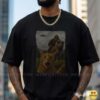 Bigfoot Riding T-Rex Sunglasses Scared Cat UFO Funny Crazy Shirt