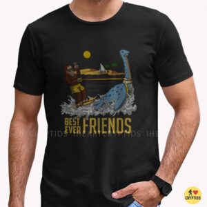 Bigfoot Sasquatch Water Skiing Loch Ness Monster Best Ever Friends Funny Shirt