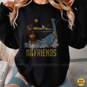 Bigfoot Sasquatch Water Skiing Loch Ness Monster Best Ever Friends Funny Shirt