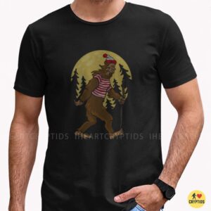 Bigfoot Sasquatch Where's Waldo Costume Funny Forest Full Moon Shirt