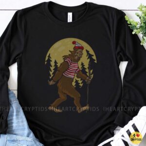 Bigfoot Sasquatch Where's Waldo Costume Funny Forest Full Moon Shirt