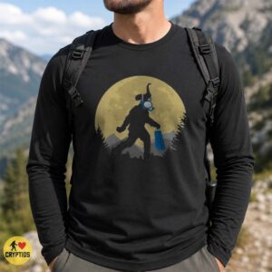Bigfoot Scuba Diving Funny Snorkel Moon Silhouette T-Shirt 6 Bigfoot Scuba Diving Funny Snorkel Moon Silhouette Shirt