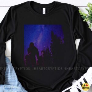 Bigfoot Silhouette Group Milky Way Galaxy Night Sky Forest Cryptid T-Shirt 6 Bigfoot Silhouette Group Milky Way Galaxy Night Sky Forest Cryptid Shirt