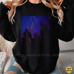 Bigfoot Silhouette Group Milky Way Galaxy Night Sky Forest Cryptid T-Shirt 7 Bigfoot Silhouette Group Milky Way Galaxy Night Sky Forest Cryptid Shirt