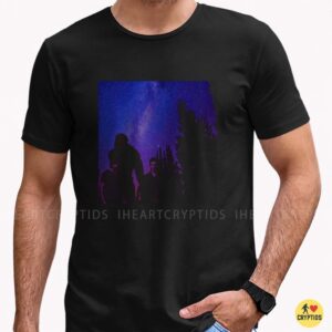 Bigfoot Silhouette Group Milky Way Galaxy Night Sky Forest Cryptid T-Shirt 8 Bigfoot Silhouette Group Milky Way Galaxy Night Sky Forest Cryptid Shirt