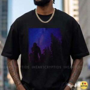 Bigfoot Silhouette Group Milky Way Galaxy Night Sky Forest Cryptid T-Shirt 9 Bigfoot Silhouette Group Milky Way Galaxy Night Sky Forest Cryptid Shirt