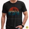 Bigfoot Surfing Retro Sunset Sasquatch Beach Vacation Shirt