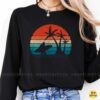 Bigfoot Surfing Retro Sunset Sasquatch Beach Vacation Shirt