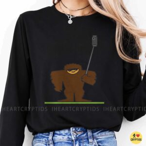 Bigfoot Taking Selfie Selfie Stick Funny Cryptid Social Media Humor T-Shirt 9 Bigfoot Taking Selfie Selfie Stick Funny Cryptid Social Media Humor Shirt