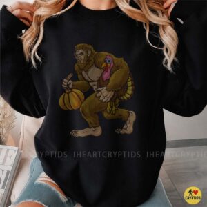 Bigfoot Thanksgiving Turkey Pumpkin Funny Sasquatch Holiday T-Shirt 8 Bigfoot Thanksgiving Turkey Pumpkin Funny Shirt
