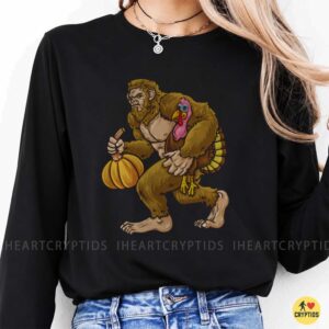 Bigfoot Thanksgiving Turkey Pumpkin Funny Sasquatch Holiday T-Shirt 9 Bigfoot Thanksgiving Turkey Pumpkin Funny Shirt