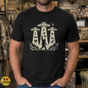 Bigfoot UFO Abduction Mothman Loch Ness Monster Werewolf Cryptid Collection Shirt