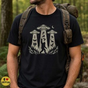 Bigfoot UFO Abduction Mothman Loch Ness Monster Werewolf Cryptid Collection T-Shirt 5 Bigfoot UFO Abduction Mothman Loch Ness Monster Werewolf Cryptid Collection Shirt