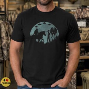 Bigfoot Unicorn Alien Mothman Full Moon Paranormal Cryptid Squad Shirt