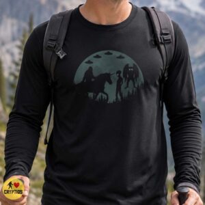 Bigfoot Unicorn Alien Mothman Full Moon Paranormal Cryptid Squad Shirt