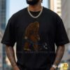 Bigfoot Walking Boston Terrier On Leash Funny Sasquatch Dog Lover Shirt