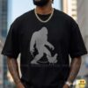 Bigfoot Walking Chicken On Leash Funny Farmer Cryptid Shirt