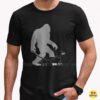 Bigfoot Walking Dachshund On Leash Funny Cryptid Dog Owner Wiener Dog Lover Shirt