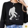 Bigfoot Walking Dachshund On Leash Funny Cryptid Dog Owner Wiener Dog Lover Shirt