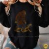Bigfoot Walking German Shepherd Dog Funny Sasquatch Shirt