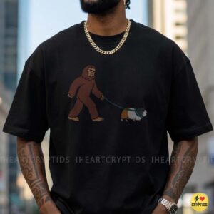 Bigfoot Walking Guinea Pig Funny Sasquatch Pet Owner Shirt