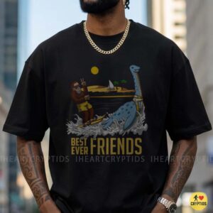 Bigfoot Water Skiing Loch Ness Monster Best Ever Friends Funny Shirt