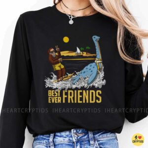Bigfoot Water Skiing Loch Ness Monster Best Ever Friends Funny Shirt