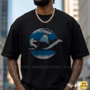 Bigfoot Water Skiing Loch Ness Monster UFO Abduction Funny Shirt