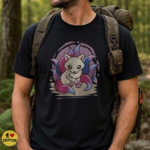 Bisexual Pride Cute Nine Tailed Kitsune Fox Shirt