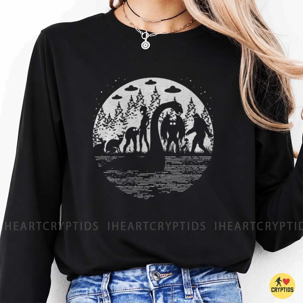 Cryptids Forest Bigfoot Mothman Fresno Nightcrawler Paranormal Monster T-Shirt 1 Cryptids Forest Bigfoot Mothman Fresno Nightcrawler Paranormal Monster Shirt